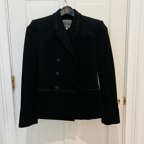 Versace Jeans Couture Double Breast Blazer Jacket and Skirt Suit Set EU 42 US 8 - Picture 1 of 16
